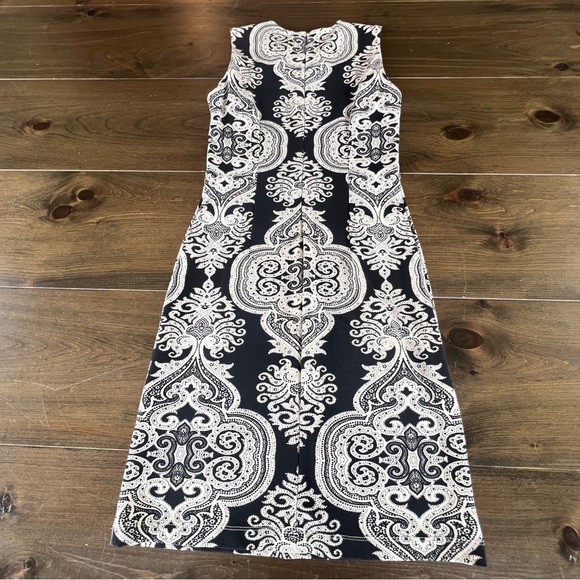 J. McLaughlin Elegant Black and White Patterned Dress - Picture 4 of 6